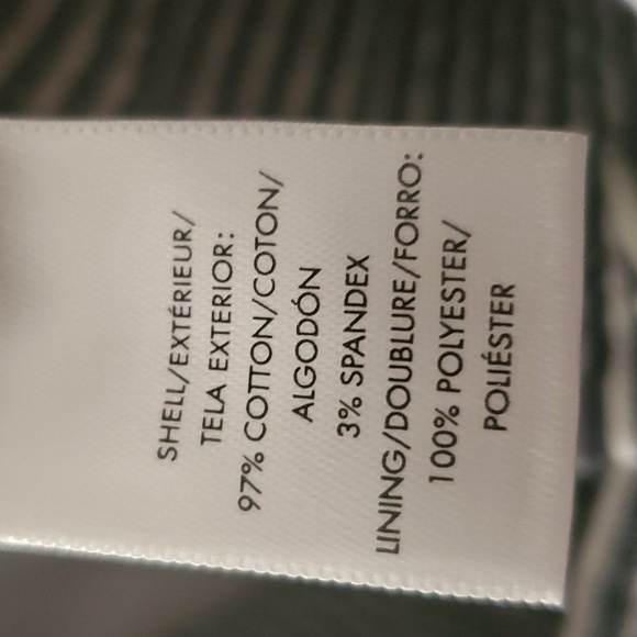 Ann Taylor Navy and White Striped Skirt With a matching Belt Size 4 - Picture 4 of 9